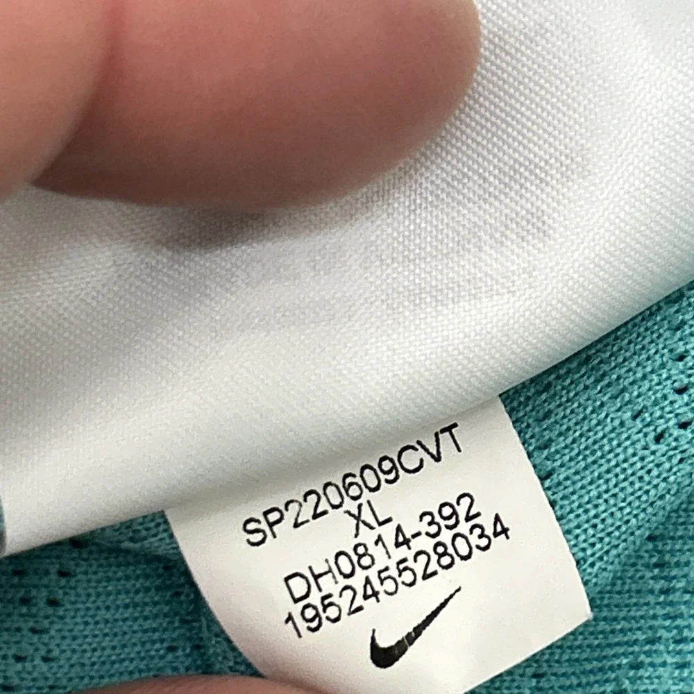 Nike Golf Polo Shirt Men XL Teal Green Diamond Texture Kimochi Tournament